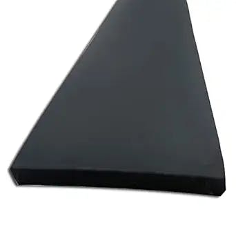 Rubber Strip, Neoprene, Rubber Width 8 in, Rubber Length 1 ft, Rubber Thickness 3/32 in, 60A, Plain Backing