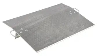 Vestil E-3630 Aluminum Economizer Dock Plate, 3,000-lb. Capacity, 30" Length, 36" Usable Width, 4" Height Difference, 3/8" Plate Thickness