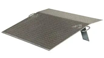 Vestil E-4836 Aluminum Economizer Dockplate, 3500 lbs Capacity, 36" Length, 48" Usable Width, 5" Height Difference, 3/8" Plate Thickness