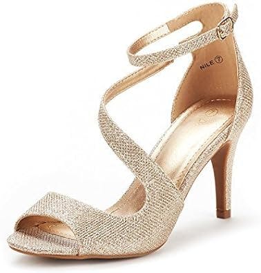 DREAM PAIRS Women's NILE Fashion Stilettos Open Toe Pump Heel Sandals