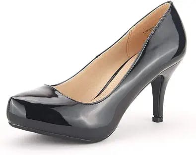 DREAM PAIRS Tiffany Women's New Classic Elegant Versatile Low Stiletto Heel Dress Platform Pumps Shoes