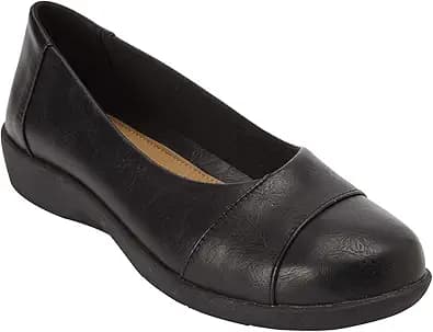 Comfortview Women's Wide Width The Gab Flat