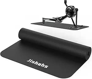 JISHAHS Universal Indoor Rowing Machine Mat- 8.5 x 2.3 FT Exercise Equipment Mat for Concept 2, Nordictrac, Sunny, Hydrow etc. Extra Long Non-Slip and Waterproof, Under Rower Floors Protection