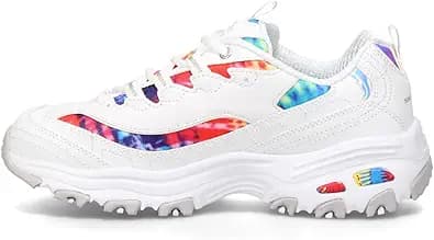 Skechers Women's D'Lites-Summer Fiesta Sneaker: A Bunion-Friendly Tie-Dye D