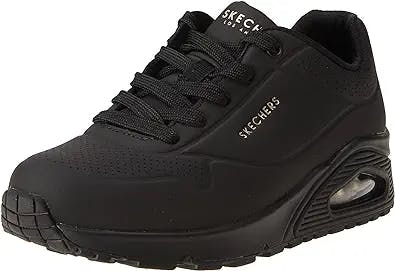 Skechers womens Skecher Street Women's Uno - Stand on Air Sneaker, Black/Black, 8.5 US