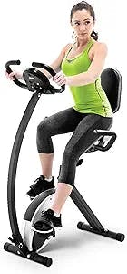 Marcy Foldable Upright Exercise Bike with Adjustable Resistance for Cardio Workout & Strength Training - Multiple Styles Available