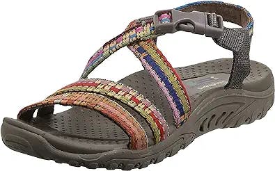 Skechers Women's Reggae-Sew Me-Boho Woven Strappy Slingback Sandal