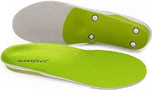 Superfeet GREEN - High Arch Orthotic Support - Cut-To-Fit Shoe Insoles - Men 7.5-9 / Women 8.5-10