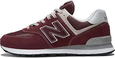 New Balance ML574EVM Trainers Shoes (2E Width) - 4.5 US Burgundy/White