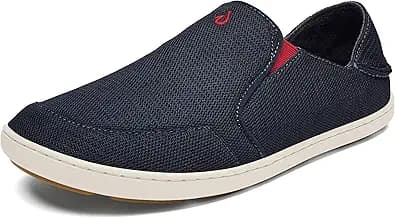 OLUKAI Nohea Mesh Men's Slip On Sneakers, Lightweight & Breathable All-Weather Shoes, Drop-in Heel & Comfort Fit