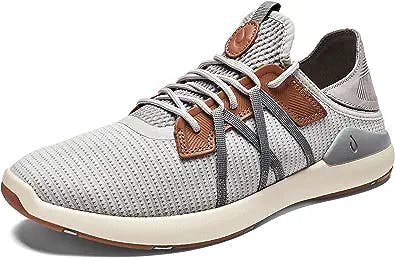 OLUKAI Mio Li Men's Athletic Shoe, Lightweight & Breathable Mesh, Comfort Fit & Wet Grip Rubber Soles, Premium Embossed Leather Eyestays